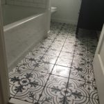 bathroom concrete tile floor